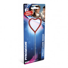 Red Heart shaped Sparklers (Pack of 2 Sparklers)