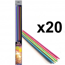 Bulk Buy 45cm Extra Long Sparklers Neon Colour Coated (100 Sparklers)