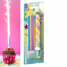 Happy Birthday 15 cm Ice Fountain Sparklers With 12 Candles Indoor Use (PACK OF 13)
