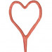 Heart Shaped - 18 cm Rose Gold Coated Sparklers (PACK OF 1)
