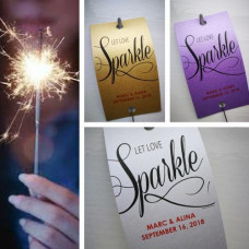 Personalised Sparkler Tags with Free 40cm Monster Sparklers - Design R1
