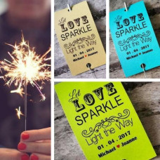 Personalised Sparkler Tags with Free 40cm Monster Sparklers - Design E1