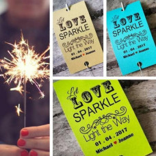 Personalised Sparkler Tags with Free 40cm Monster Sparklers - Design E1
