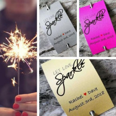 Personalised Sparkler Tags with Free 40cm Monster Sparklers - Design F1
