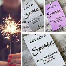 Personalised Sparkler Tags with Free 40cm Monster Sparklers - Design C1