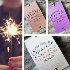 Personalised Sparkler Tags with Free 40cm Monster Sparklers - Design G1