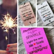 Personalised Sparkler Tags with Free 40cm Monster Sparklers - Design J1