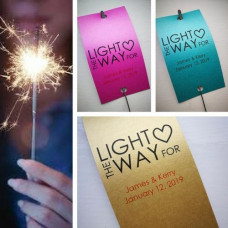 Personalised Sparkler Tags with Free 40cm Monster Sparklers - Design K1