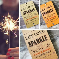 Personalised Sparkler Tags with Free 40cm Monster Sparklers - Design D1