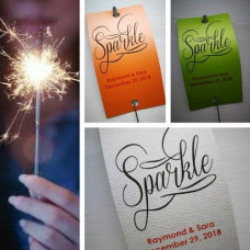 Personalised Sparkler Tags with Free 40cm Monster Sparklers - Design M1