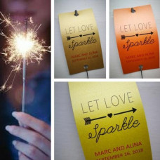 Personalised Sparkler Tags with Free 40cm Monster Sparklers - Design P1