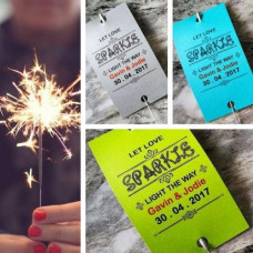 Personalised Sparkler Tags with Free 40cm Monster Sparklers - Design H1