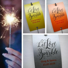Personalised Sparkler Tags with Free 40cm Monster Sparklers - Design S1