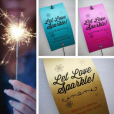 Personalised Sparkler Tags with Free 40cm Monster Sparklers - Design T1