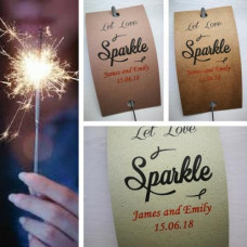 Personalised Sparkler Tags with Free 40cm Monster Sparklers - Design O1