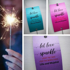 Personalised Sparkler Tags with Free 40cm Monster Sparklers - Design Q1