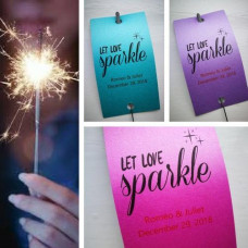 Personalised Sparkler Tags with Free 40cm Monster Sparklers - Design N1