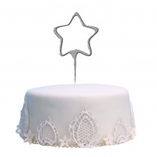 Star Shaped - 18 cm Silver Coated Sparklers (PACK OF 1)